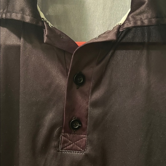 #1476+Red and Black Gradient Long Sleeve Shirt - Picture 2 of 5